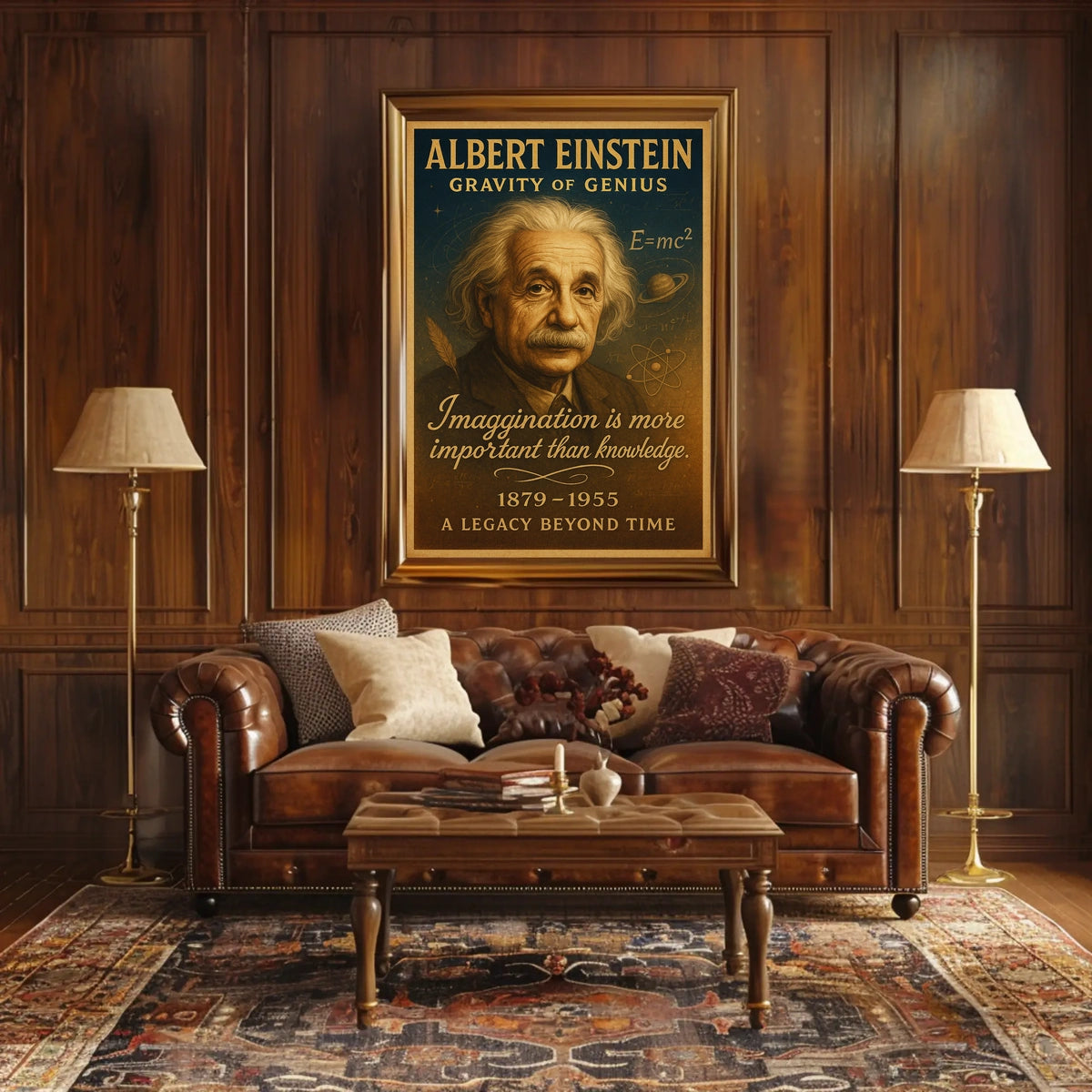 Albert Einstein Gravity of Genius Poster