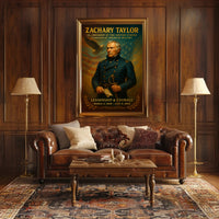 Zachary Taylor Vintage Patriotic Historical Poster
