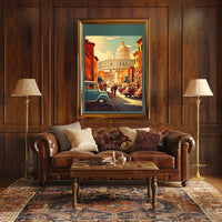 Vintage Italian Street Scene Poster