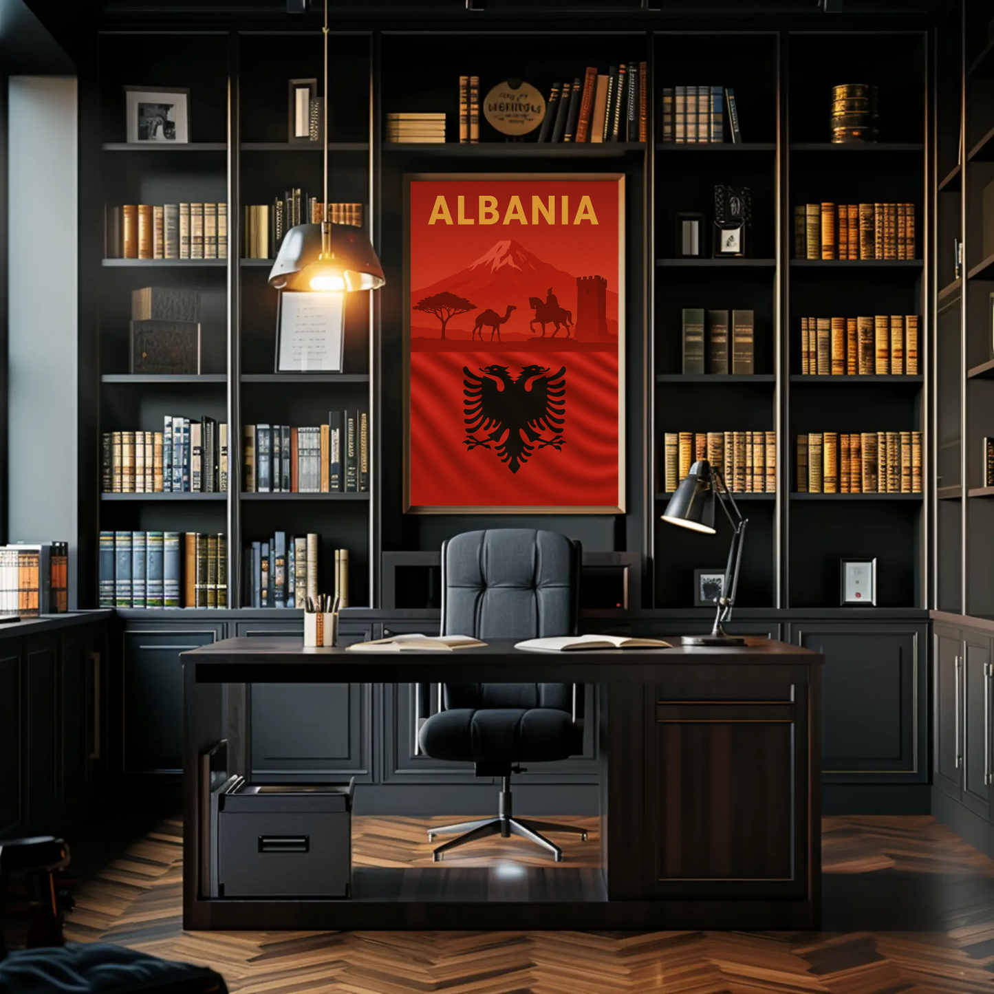 Albania's Historic Splendor Captured in Travel Poster