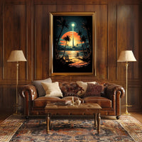 Cosmic Sunset Escape Poster