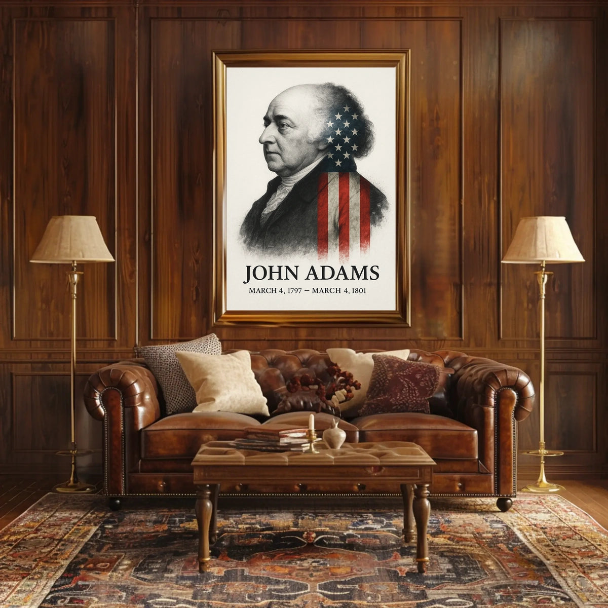John Adams 2nd President of the United States Reflections Poster