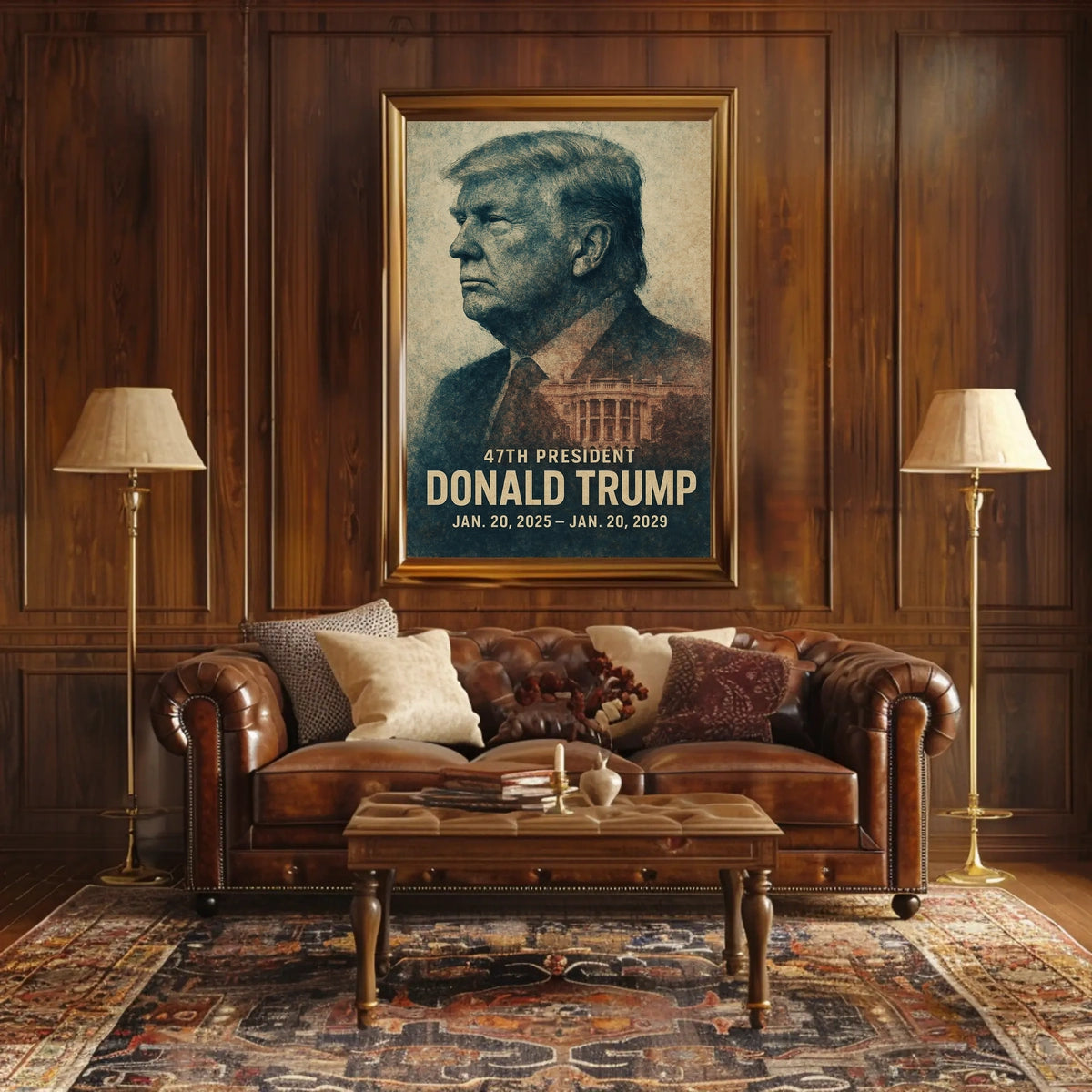 Trump Visionary Profile Vintage Patriot Poster