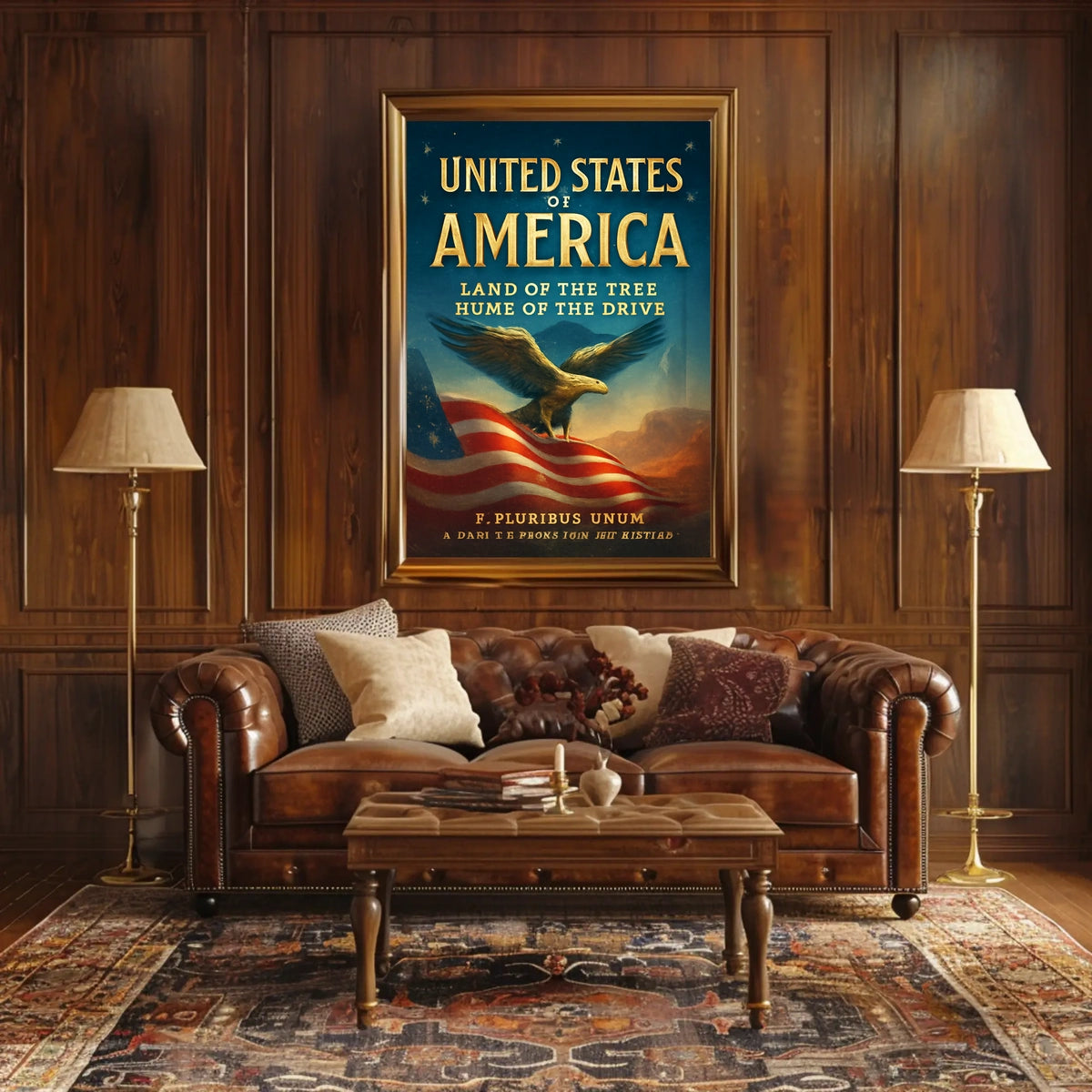 United States of America Symbolic Poster