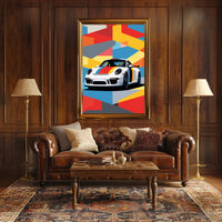 Vibrant Sports Car Design Poster PosterGoat