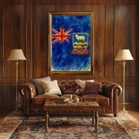Falkland Islands Flag Watercolor Art Poster