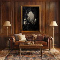 Antique Floral Elegance: Baroque Mirror Artistic Poster PosterGoat