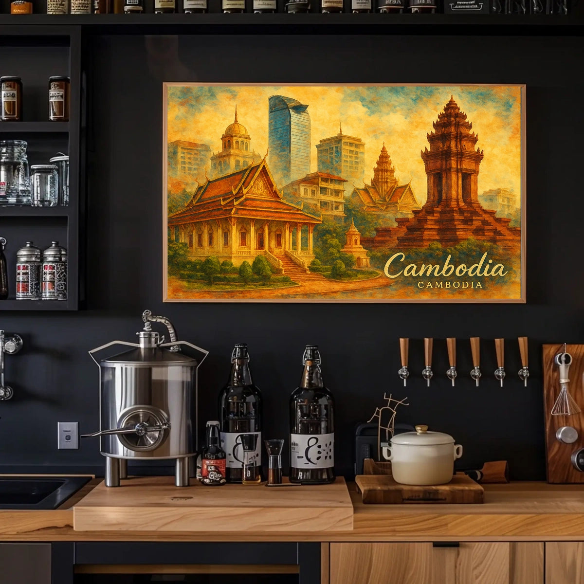 Cambodia A Cultural Collage Poster