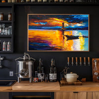 Lighthouse at Sunset Poster