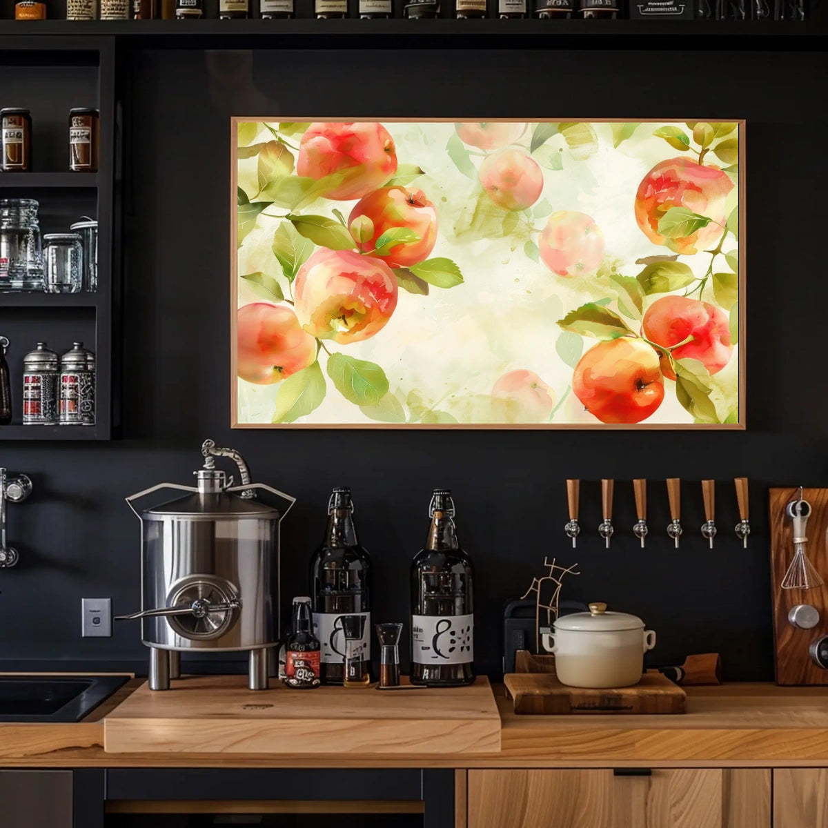 Watercolor Apples Poster