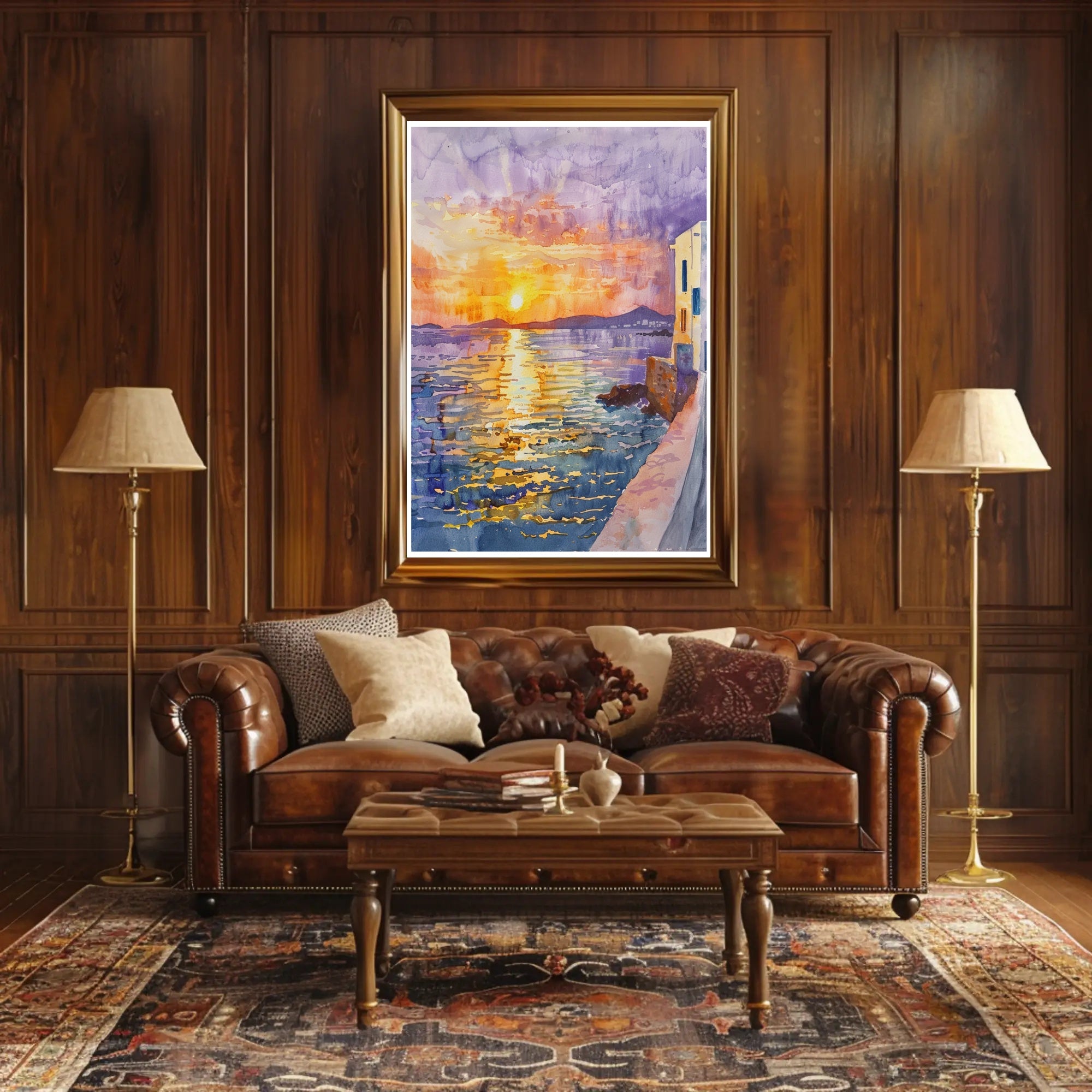 Sunset Over the Sea Poster PosterGoat