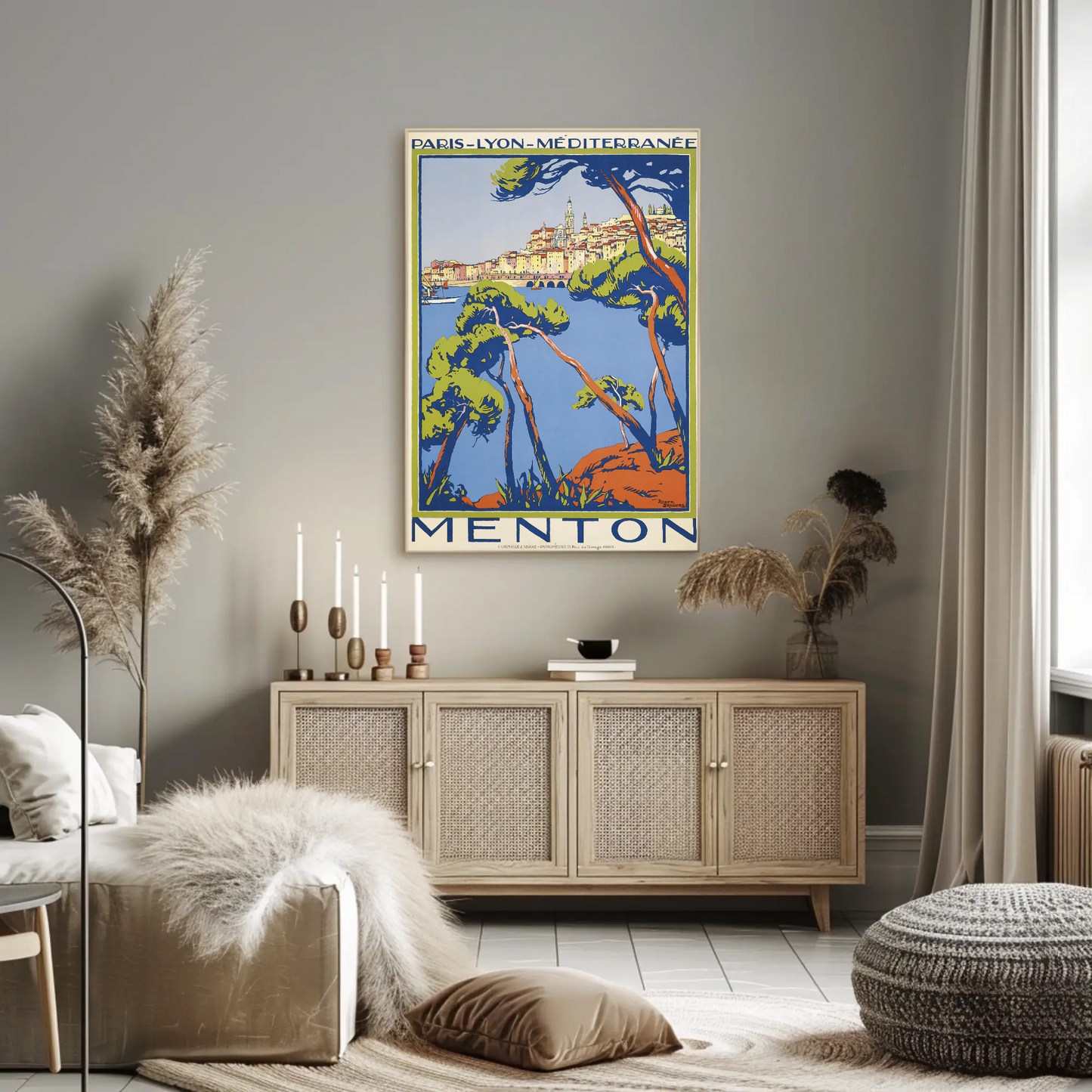 Menton Travel Poster