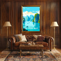 Ha Long Bay Seascape Exploration Travel Poster