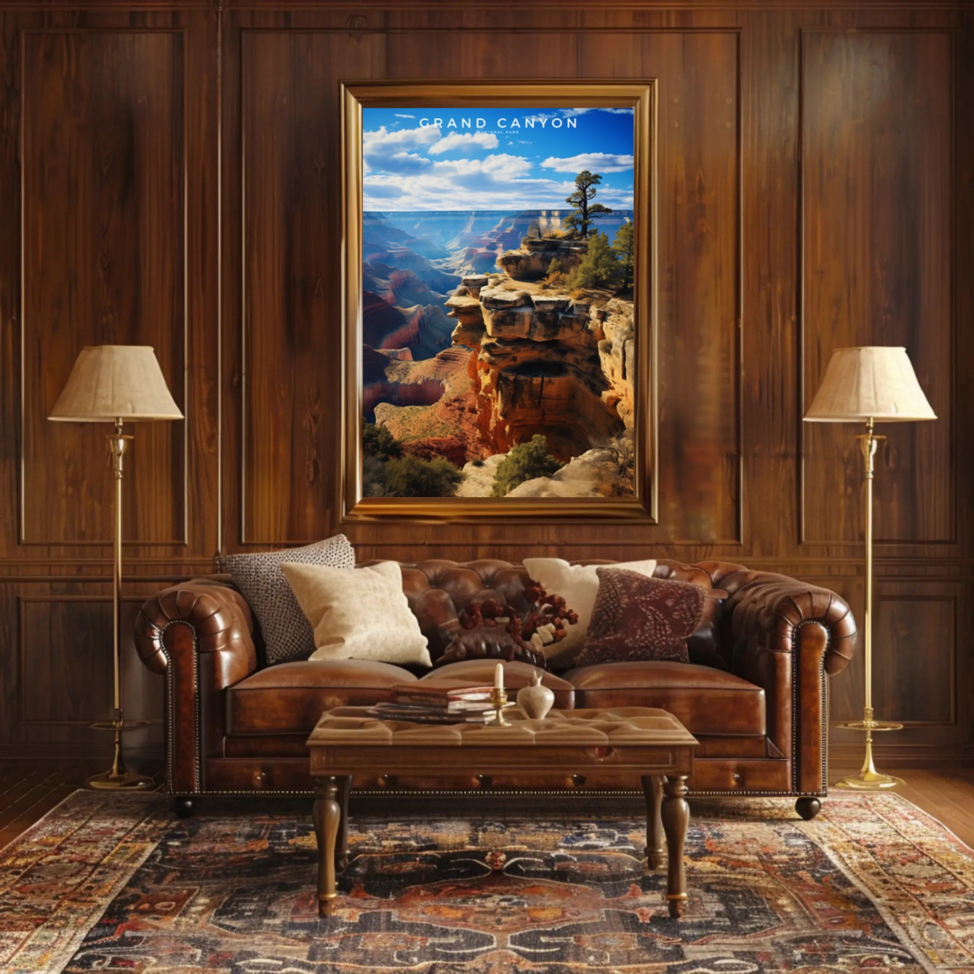 Grand Canyon Travel Poster Vintage Landscape Print