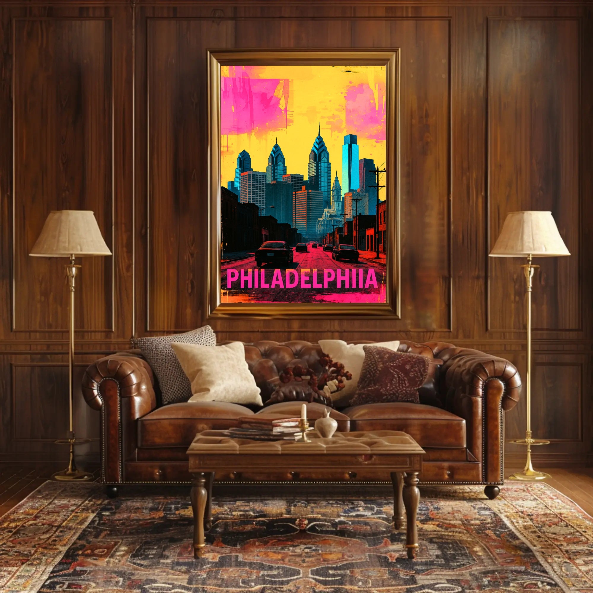 Philadelphia in Vibrant Colors Poster PosterGoat
