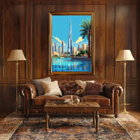 Dubai Skyline Luxury Poster: Modern Urban Oasis