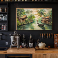 Tropical Tranquility: Southeast Asian Waterway Poster