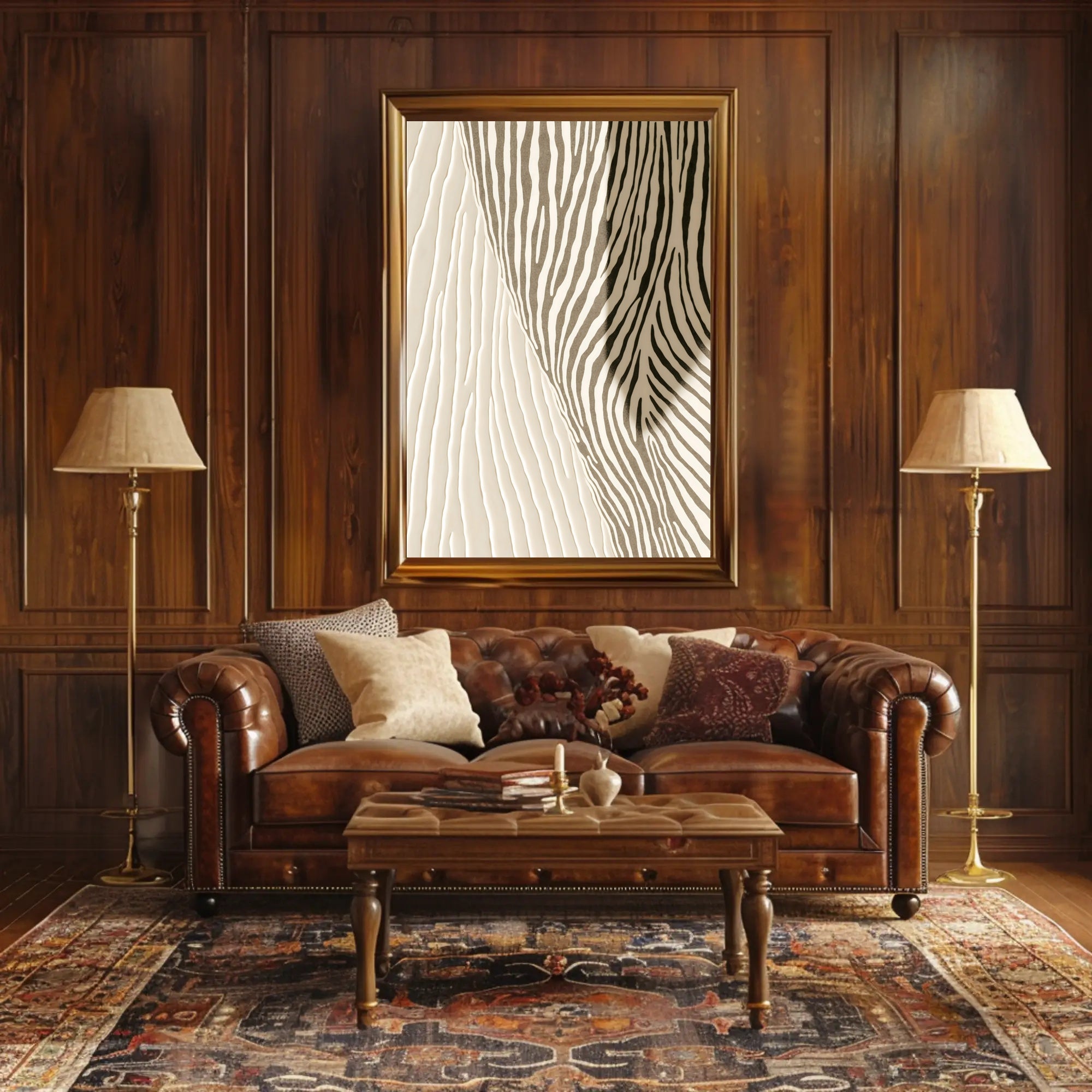 Zebra Stripe Illusion Poster