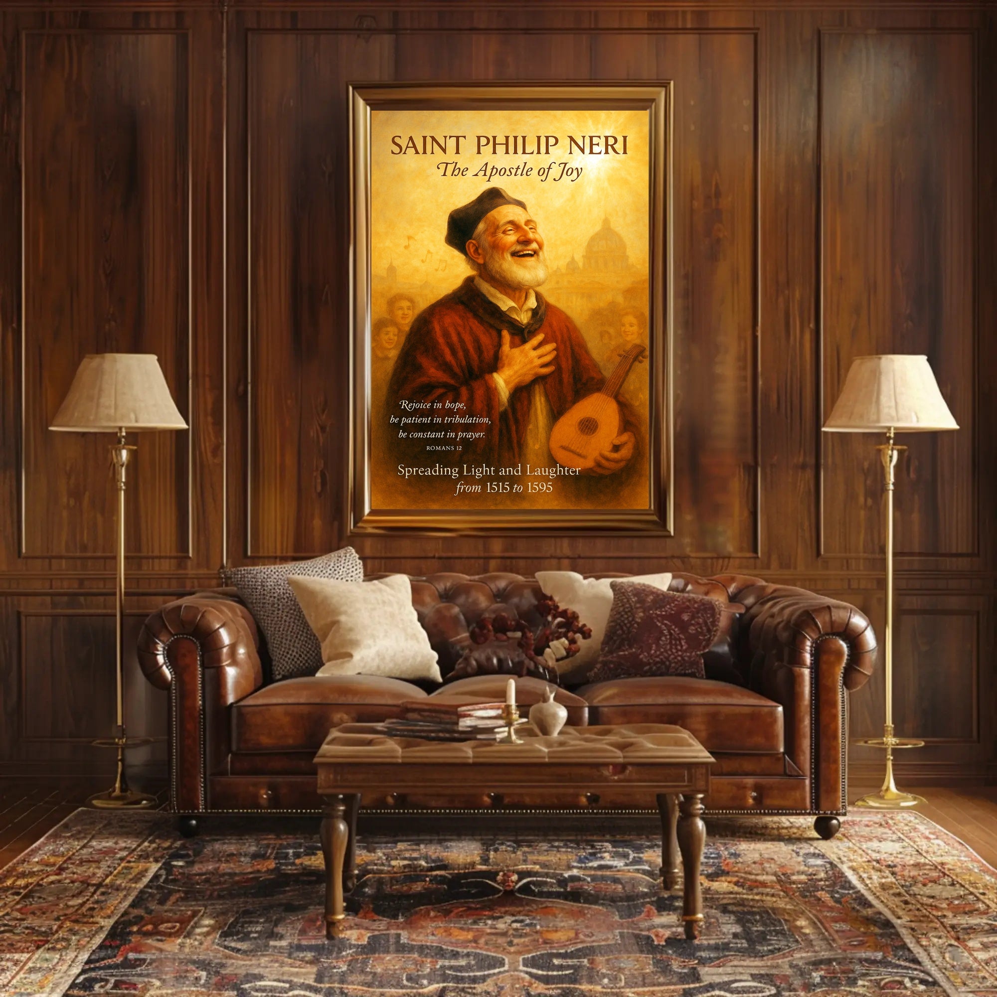 Saint Philip Neri The Apostle of Joy Poster PosterGoat