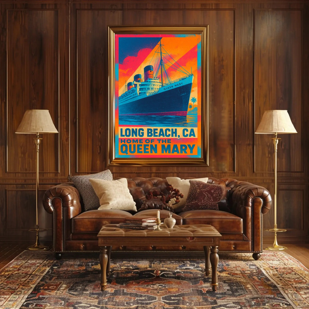 Long Beach, CA Home of the Queen Mary Poster
