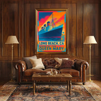Long Beach, CA Home of the Queen Mary Poster