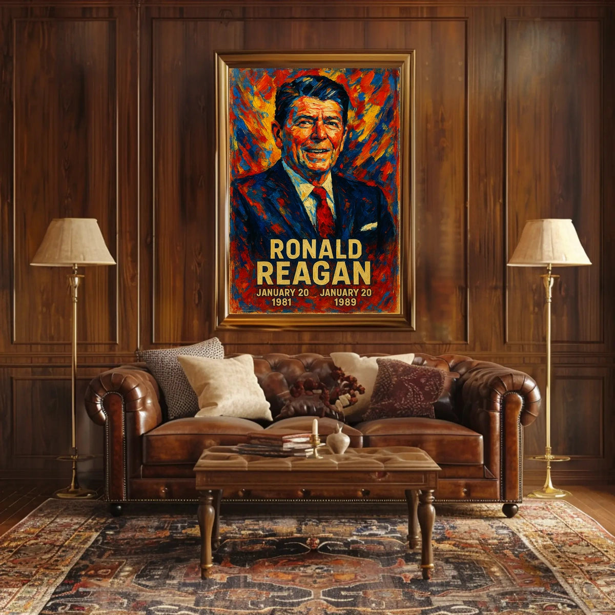 Ronald Reagan 40th President of the United States Glitch Hop Art Poster