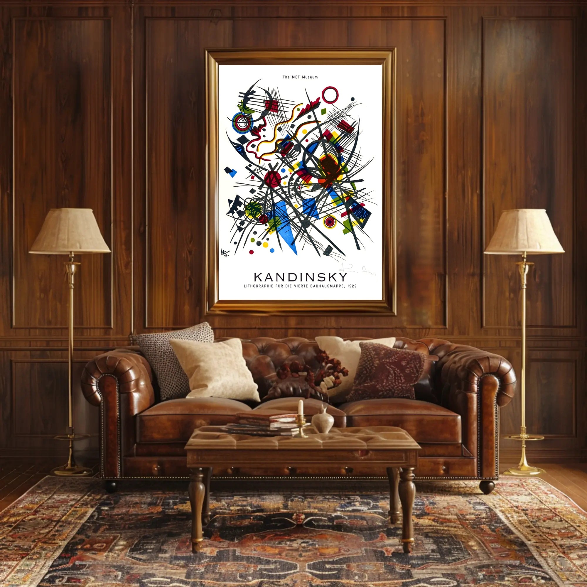 Kandinsky Bauhaus Lithograph 1922 Poster