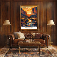 Big Bend Scenic Landscape National Park Poster
