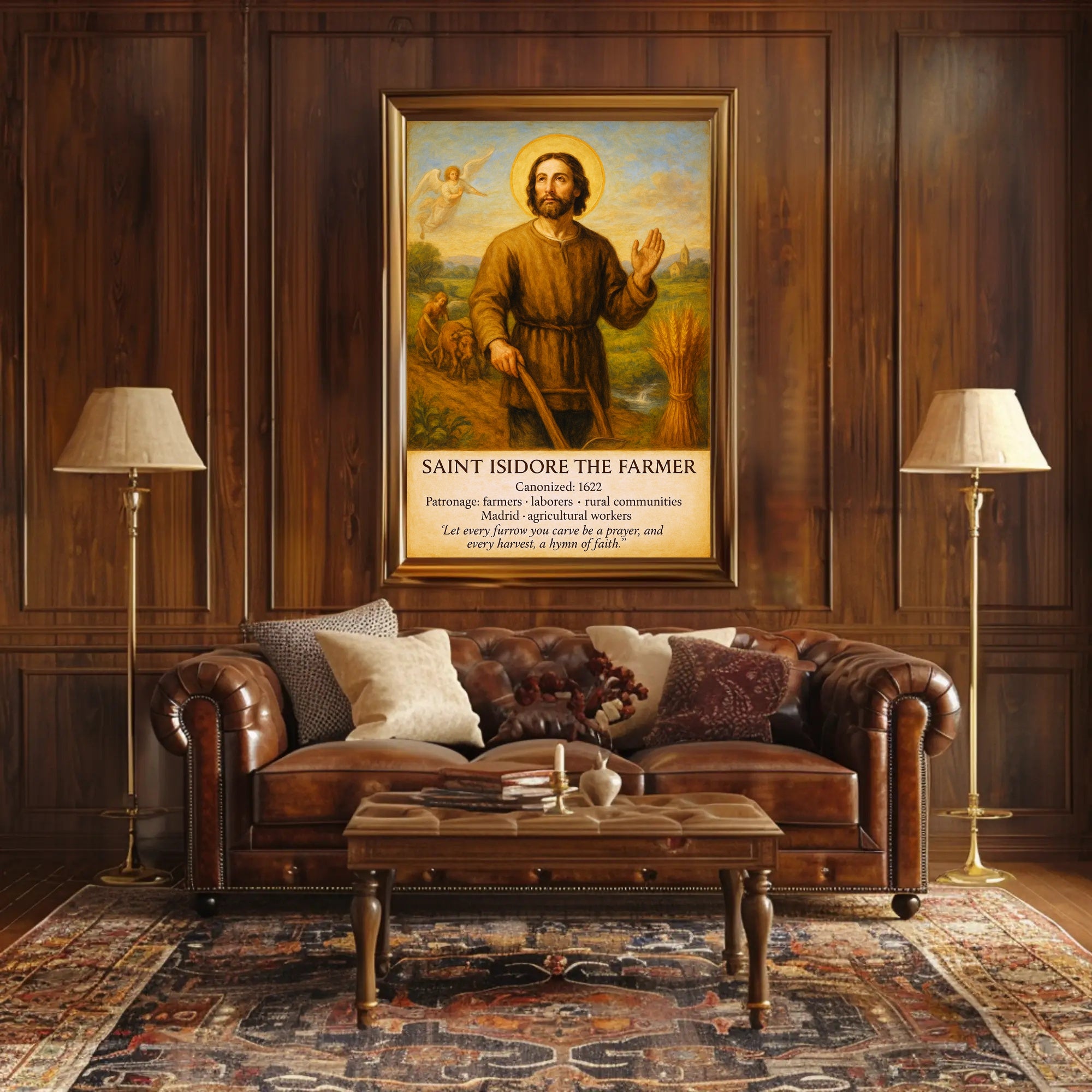 Saint Isidore the Farmer Poster PosterGoat