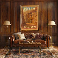 Petra Jordan Vintage Travel Poster