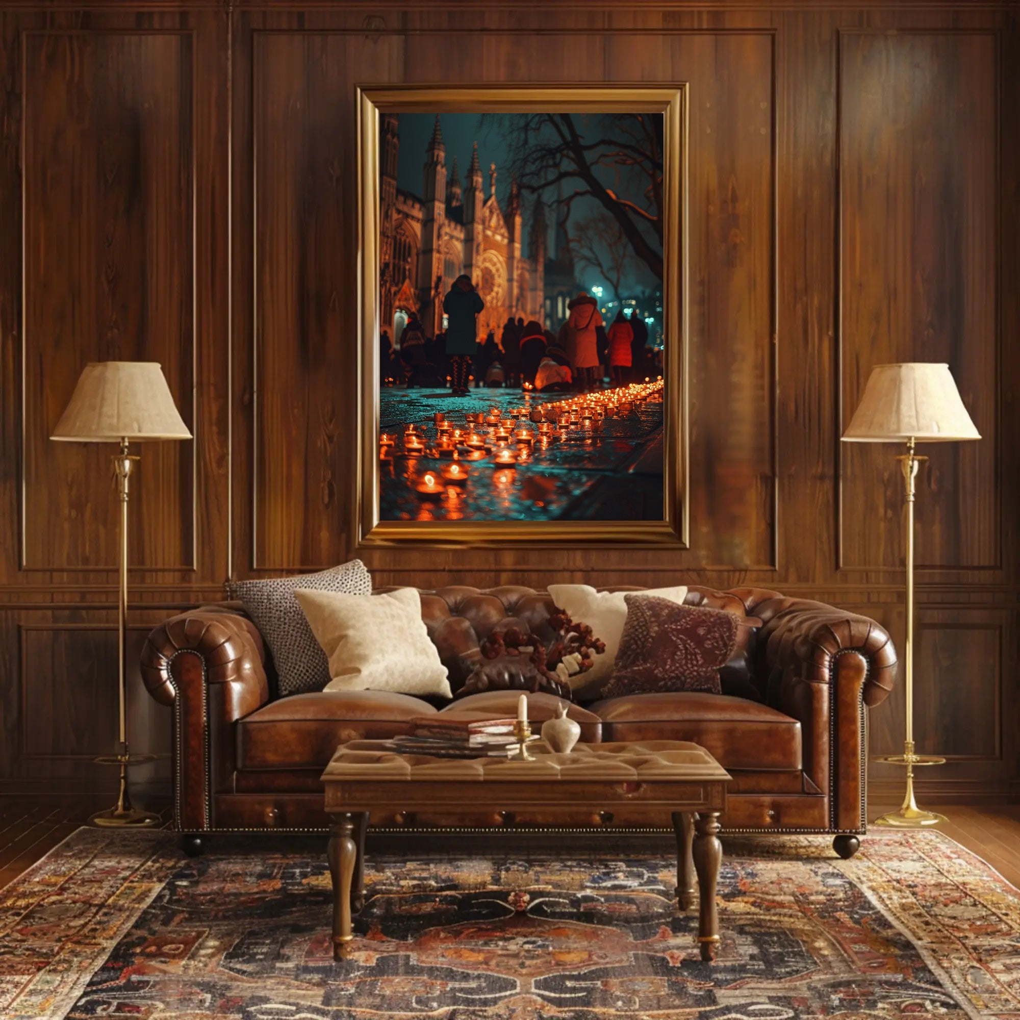 Post-Apocalyptic Urban Sunset: Nature Reclaims Cityscape PosterGoat