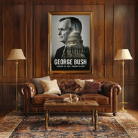 George H. W. Bush 41st President of the United States Reflections Poster