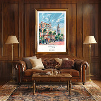York Illustrated Poster PosterGoat