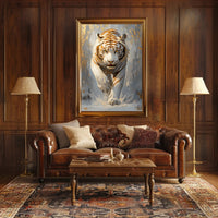 Majestic White Tiger Artistic Animal Poster