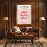 Good for the Plot Vintage Dining Artistic Poster PosterGoat