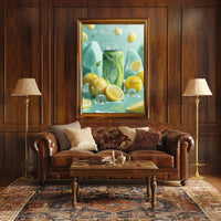 Refreshing Lemon Soda Scene Poster - Abstract or Artistic Poster PosterGoat