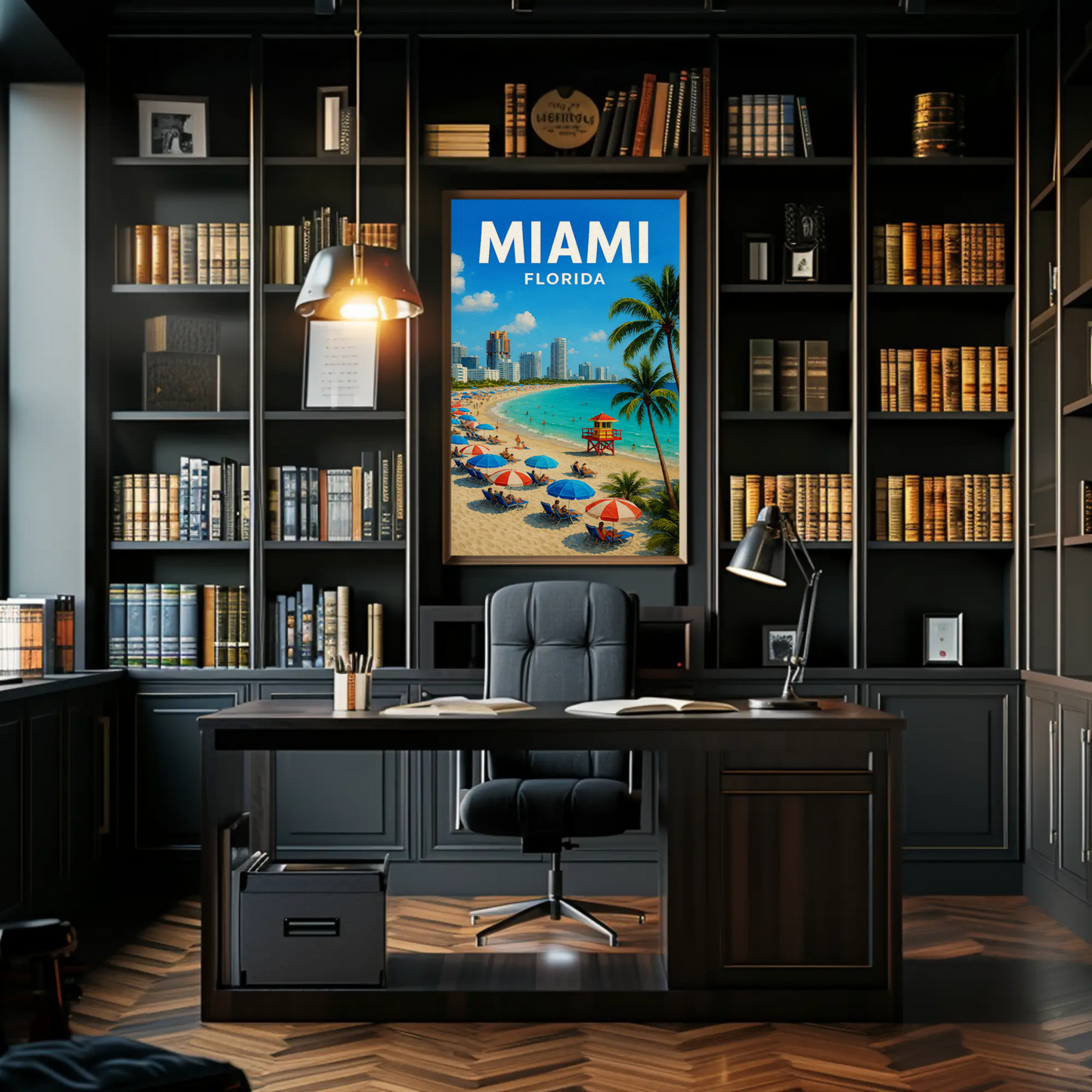 Miami Beach Florida Lifeguard Tower City Coast Poster