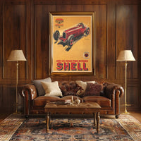 Vintage Shell Motor Oil Advertisement Poster
