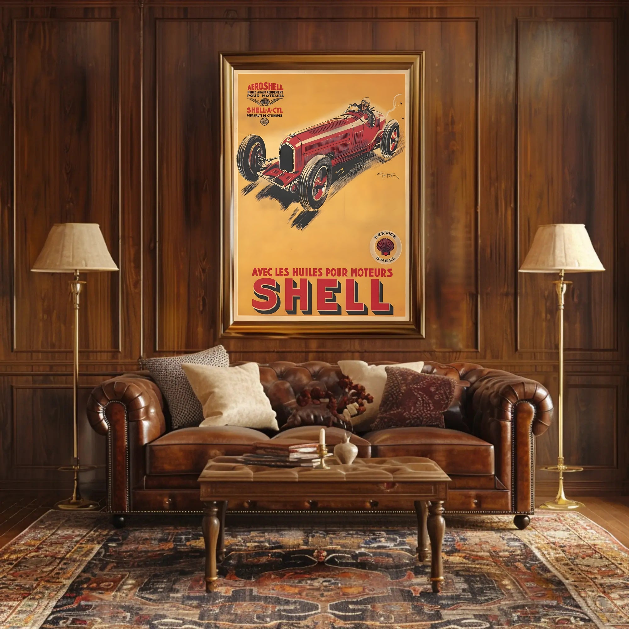 Vintage Shell Motor Oil Advertisement Poster