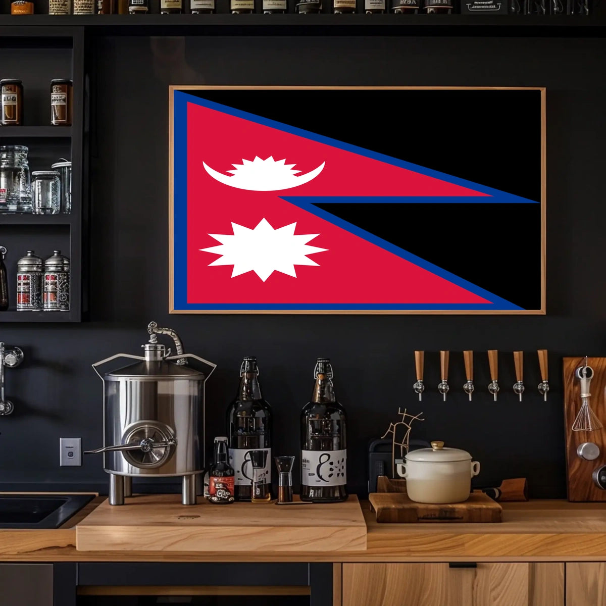Nepal Flag Poster
