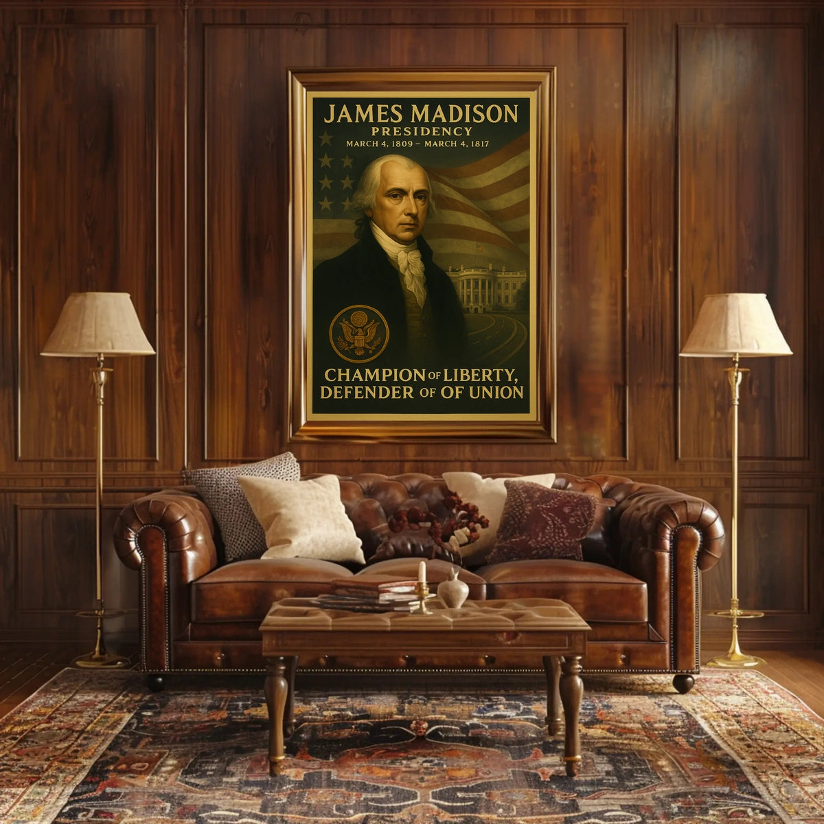 James Madison Founding Father Presidential Era Historical Poster