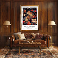 Artistic Marmot Floral Pattern: Abstract or Artistic Poster