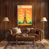 Paris at Sunset Poster