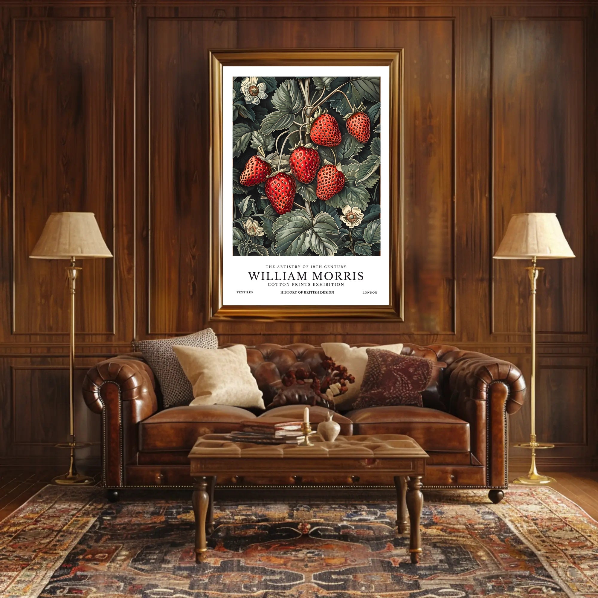 William Morris Cotton Prints Exhibition Poster