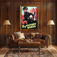 Canadian WWII Soldier Poster: Dramatic Military Artwork