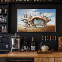 Surreal Desert Eye Art in Artistic Poster