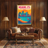 Miami, FL The Magic City Poster