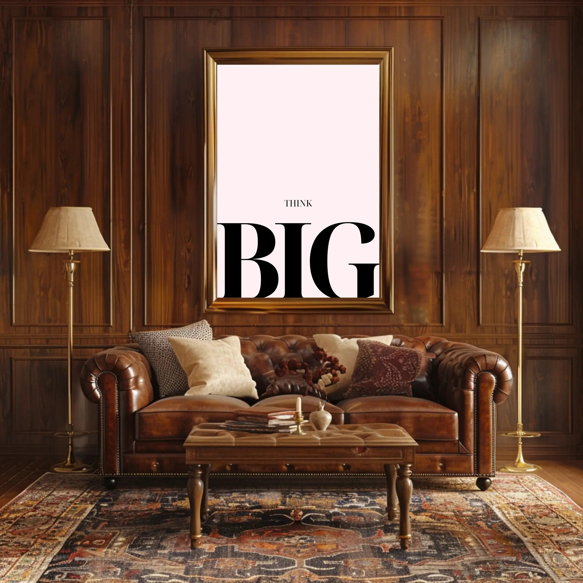 THINK BIG Minimalist Motivational or Quote Poster PosterGoat