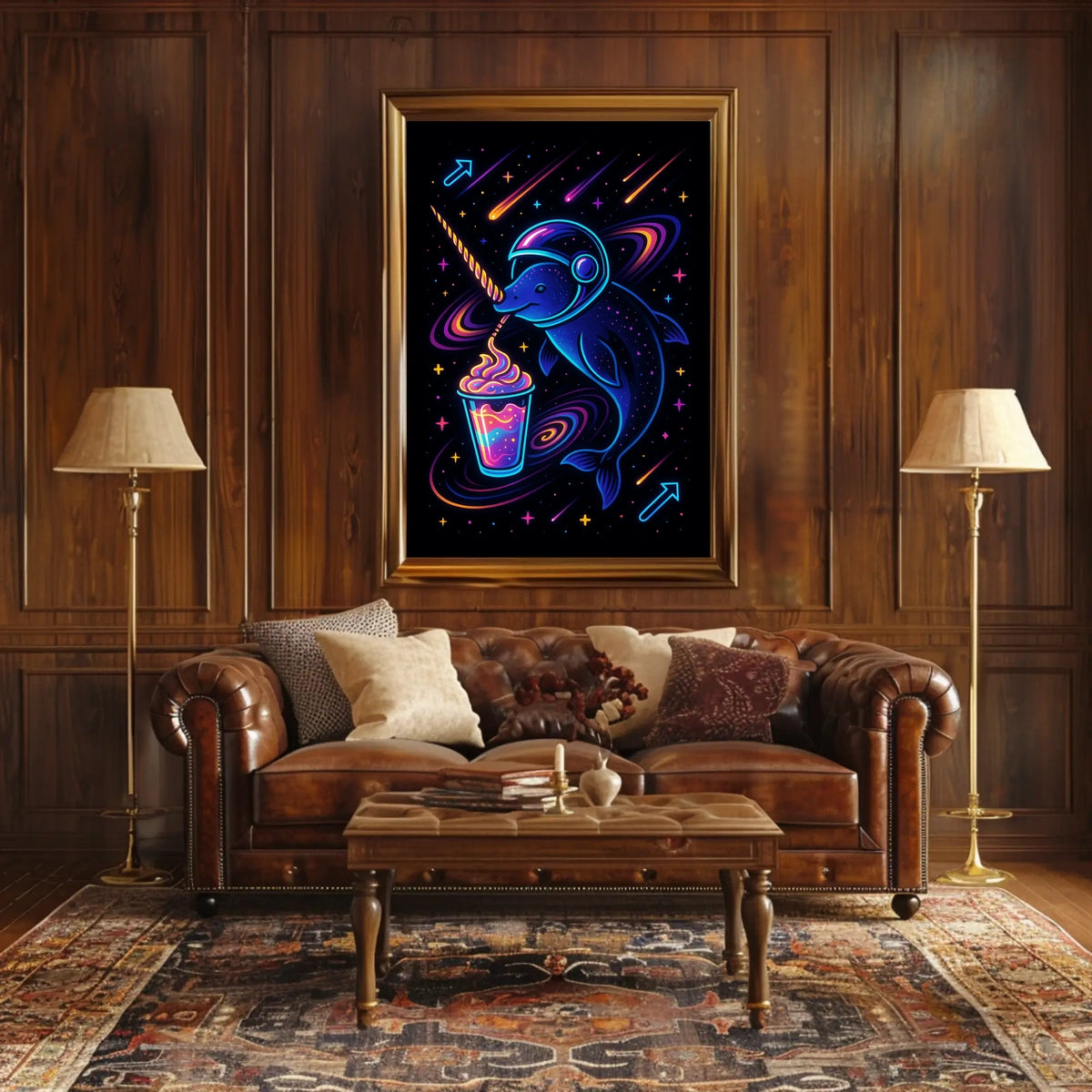 Cosmic Narwhal Adventure Poster
