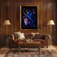 Cosmic Narwhal Adventure Poster